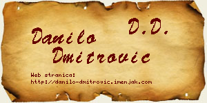 Danilo Dmitrović vizit kartica